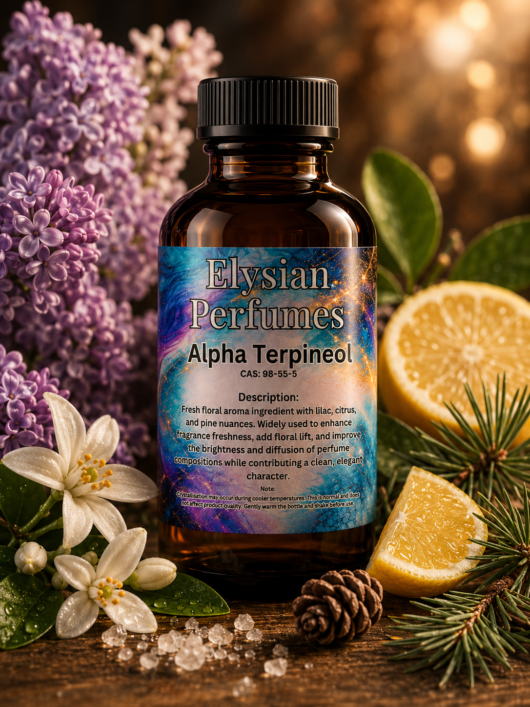 Perfume grade Alpha Terpineol aroma chemical for lilac accords, fresh floral fragrances, perfume formulation and professional perfumery