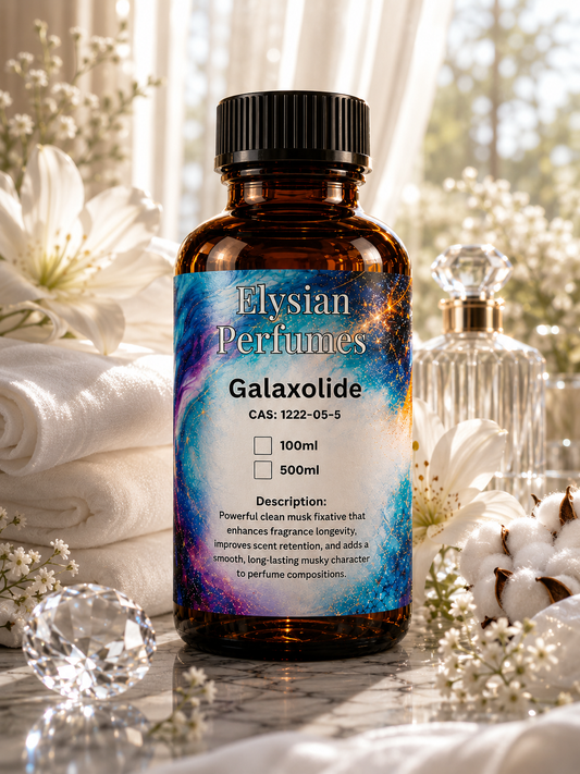 Galaxolide Perfume Grade Clean Musk Booster for Perfume Making Candles Soap and Home Fragrance | Elysian Perfumes