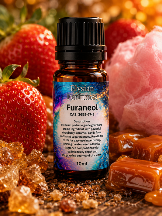 Perfume grade Furaneol 1% solution for strawberry accords, gourmand fragrances, candy notes and professional perfumery