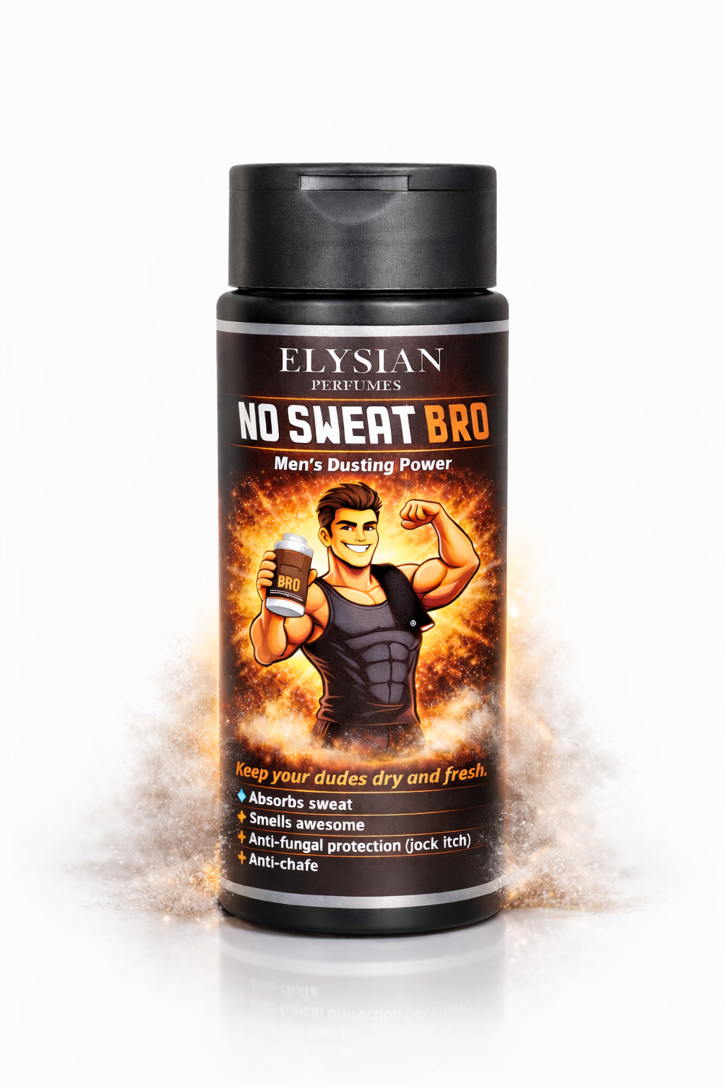 No Sweat Bro™ Men’s Dusting Powder | Anti-Chafe & Odour Control